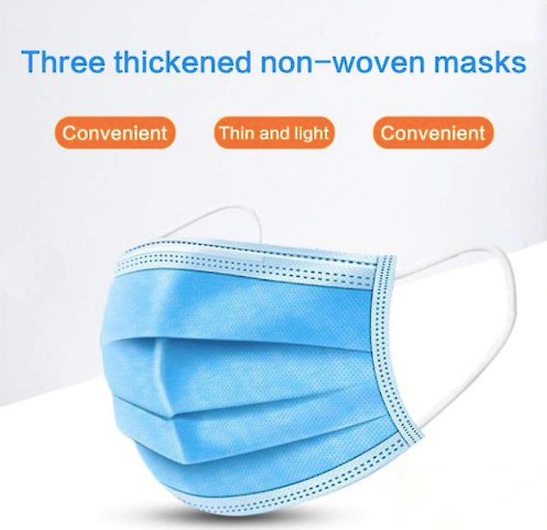 Chengyan 100pcs Face Mouth Anti Virus Mask Disposable Protect 3 Layers Filter Dustproof Earloop Non Woven Mouth Masks(400 Tablets)