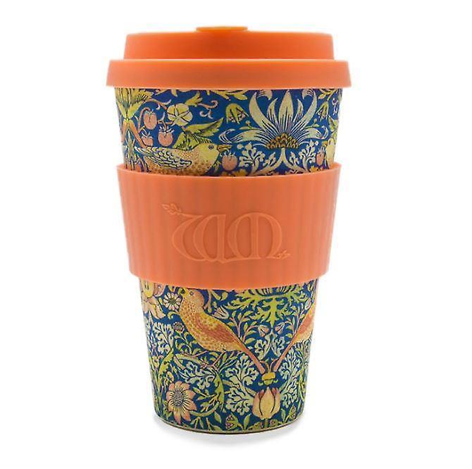 14oz 400ml Reusable Ecoffee Cup Eco-Friendly PLA William Morris Melamine Free Coffee Cup WMG Strawberry Thief 14oz/400ml