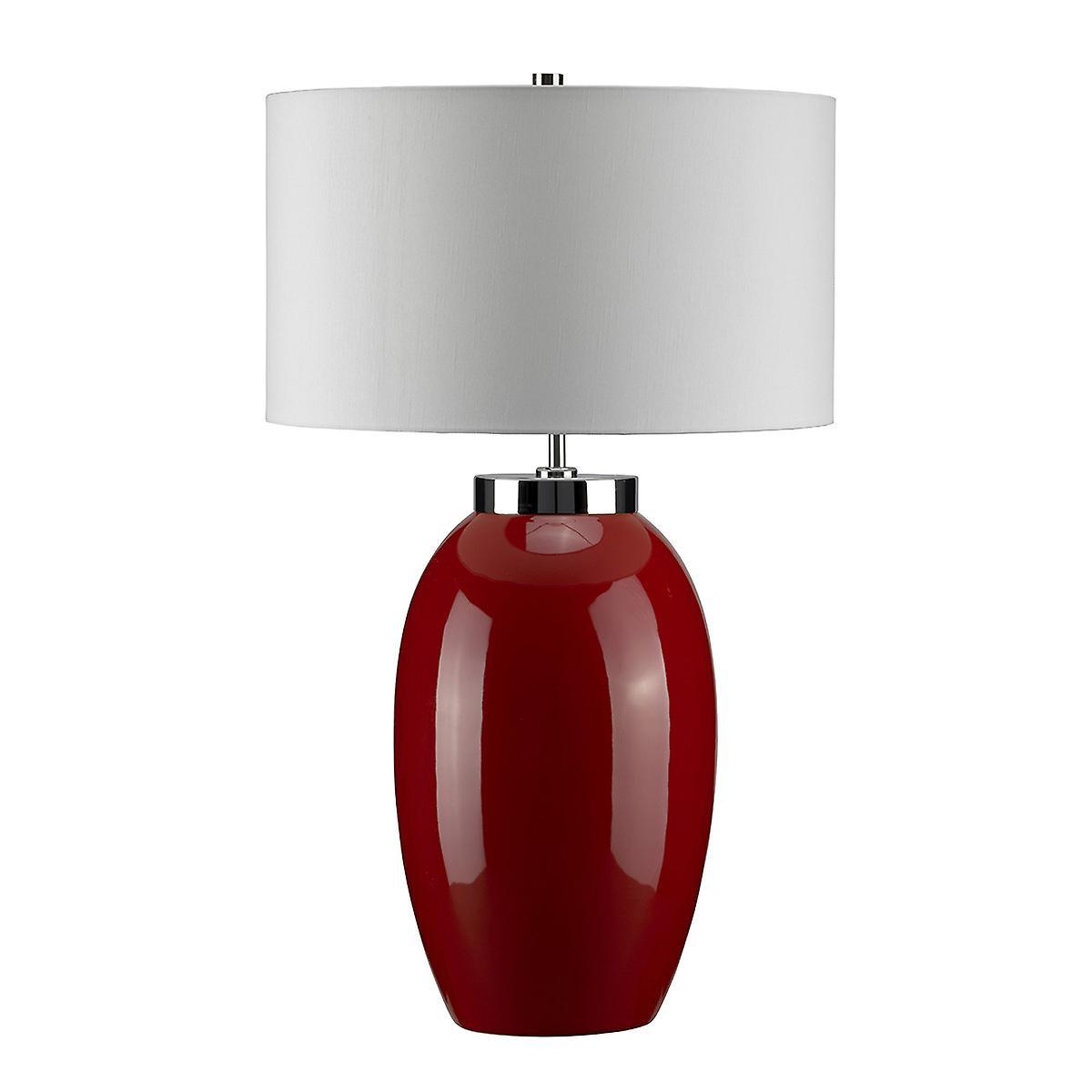 Victor 1 Light Large Table Lamp Red E27