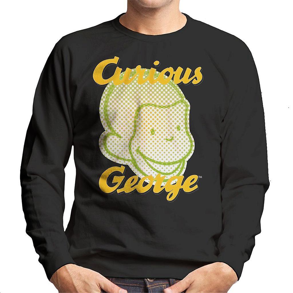 Curious George Face Logo Men's Sweatshirt Black Small