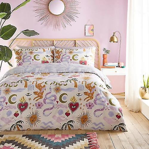 Furn Alchemy Abstract Duvet Cover Set Multicoloured Double