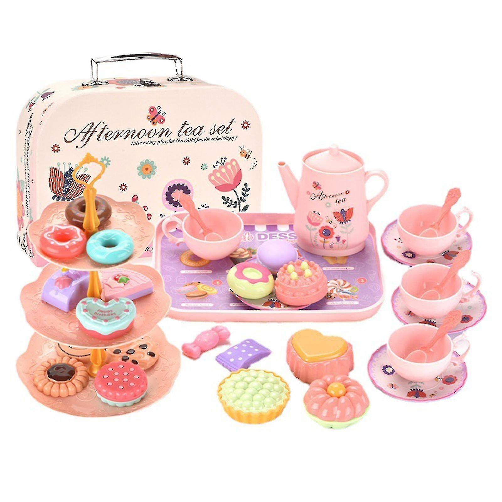 Generic 35% Off Tea Set For Little Girls 43pcs Kid Party Set Toys Home Pretend Play Playset Gift