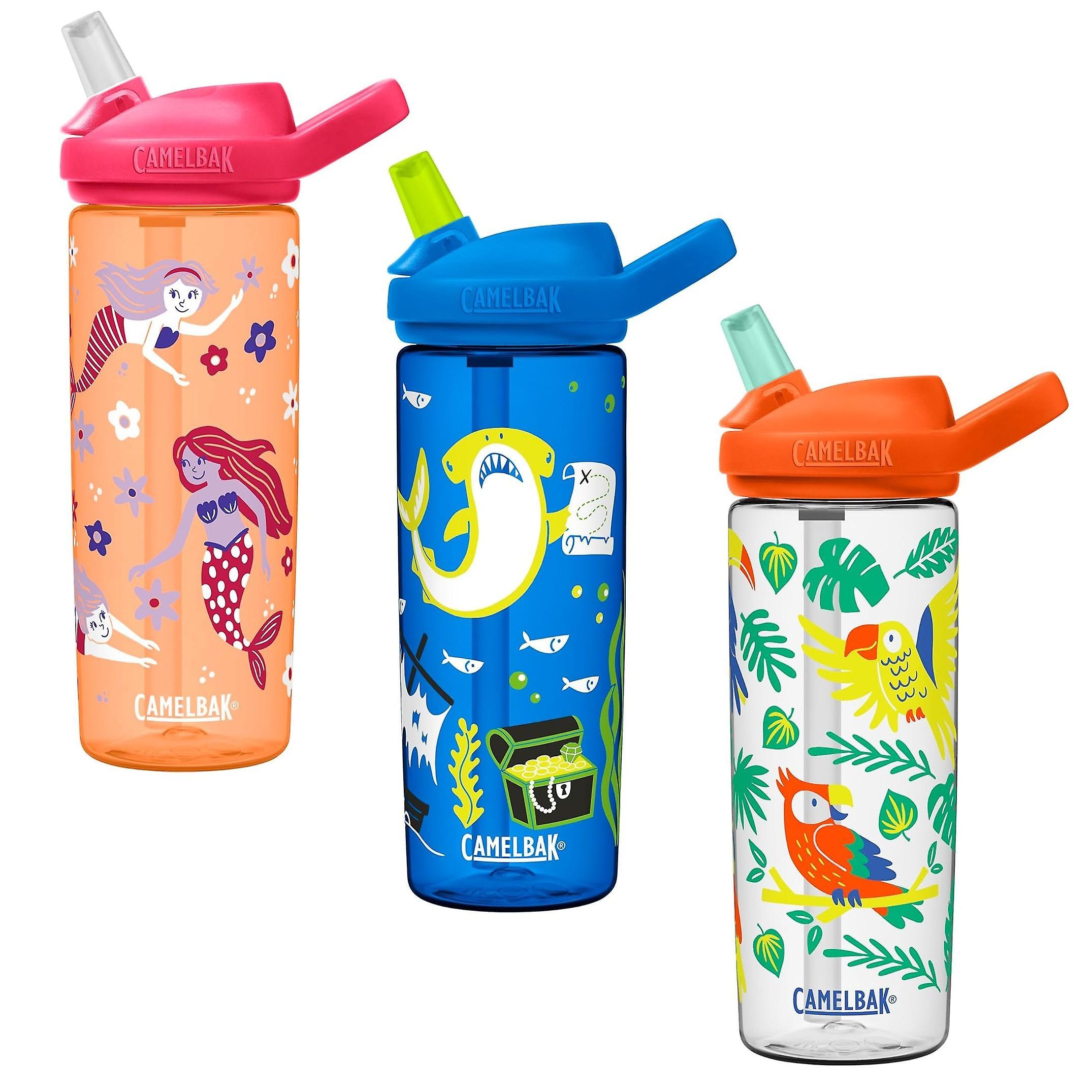 Camelbak Eddy+ Kids 20oz water bottle 600ml spill proof flip top flask floral mermaid