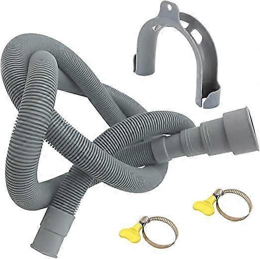 Denuotop 3M Washing Machine Hose, Drain Hose Replacement Drain Hose Kit with 20mm 24mm 30mm 38mm Trimming Interfaces