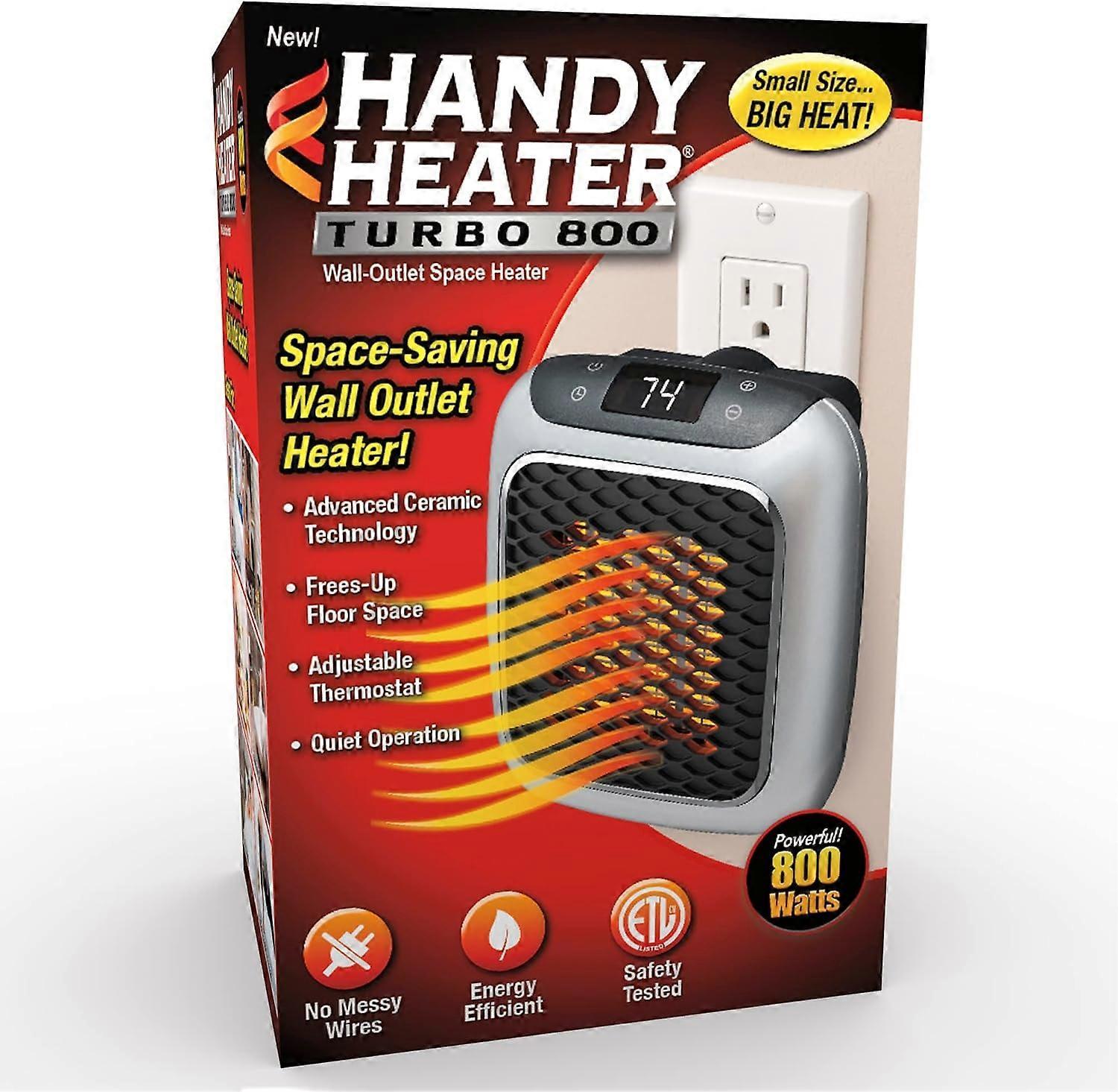 Liangnv Handy Heater Turbo 800 Space-Saving Wall Outlet Heater with Advanced Ceramic Technology and Adjustable Thermostat