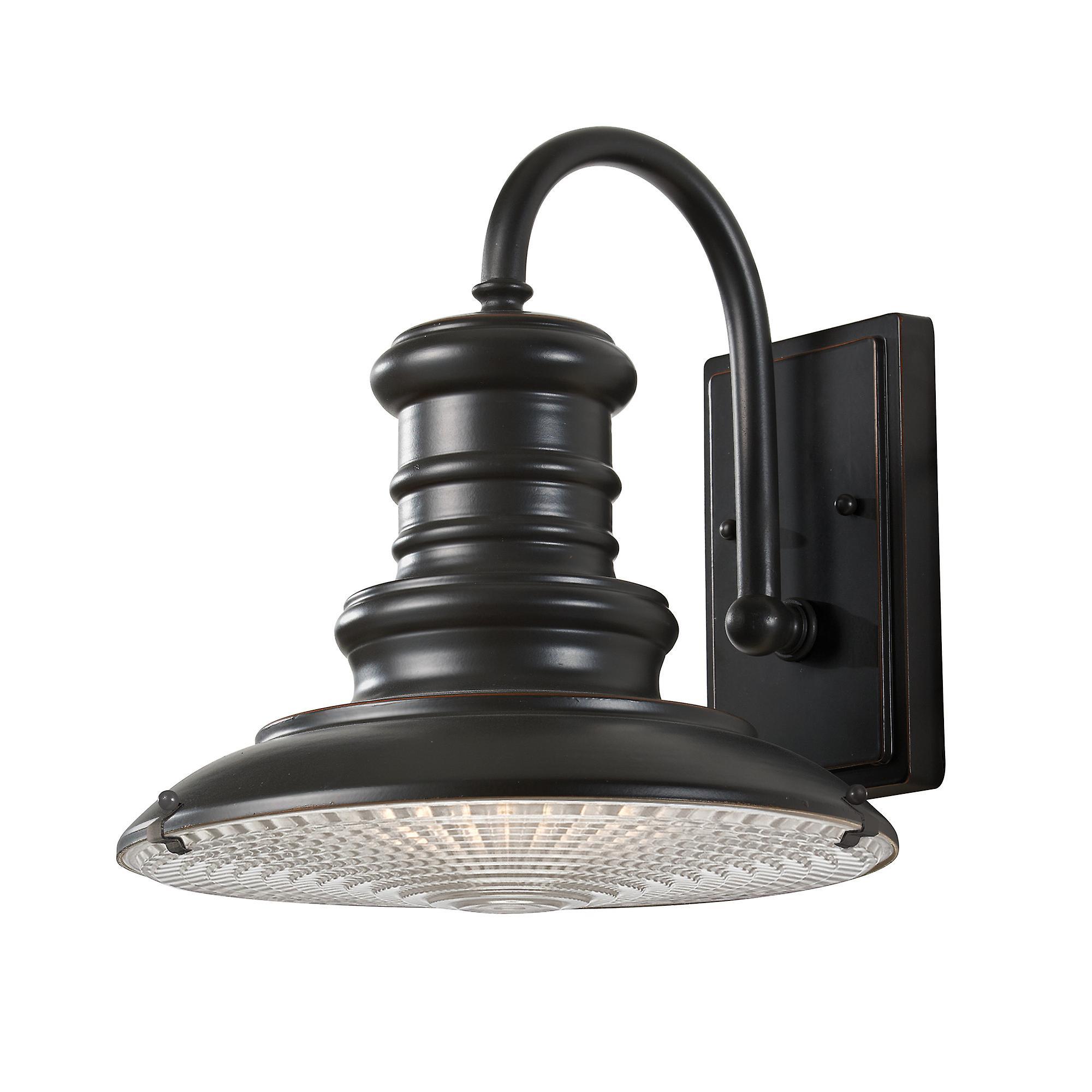 Redding Station 1 Light Outdoor Medium Dome Wall Lantern Light Restoration Bronze IP44 E27