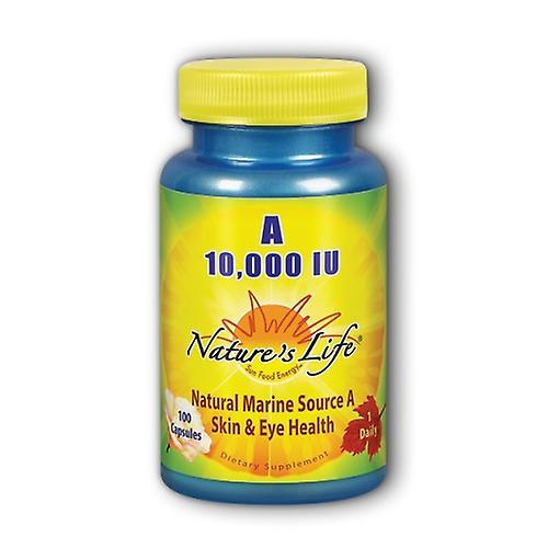 Nature's Life Vitamin A, 10, 000 IU, 100 Caps (Pack of 1)