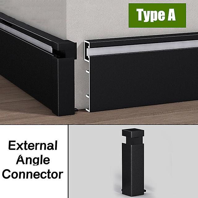 Loerss 1-1.5m Recessed Skirting Line Aluminium Led Profile Black Bar Light With Silicone Cover Home Stair Wall Decor Skirting Board A external ange...