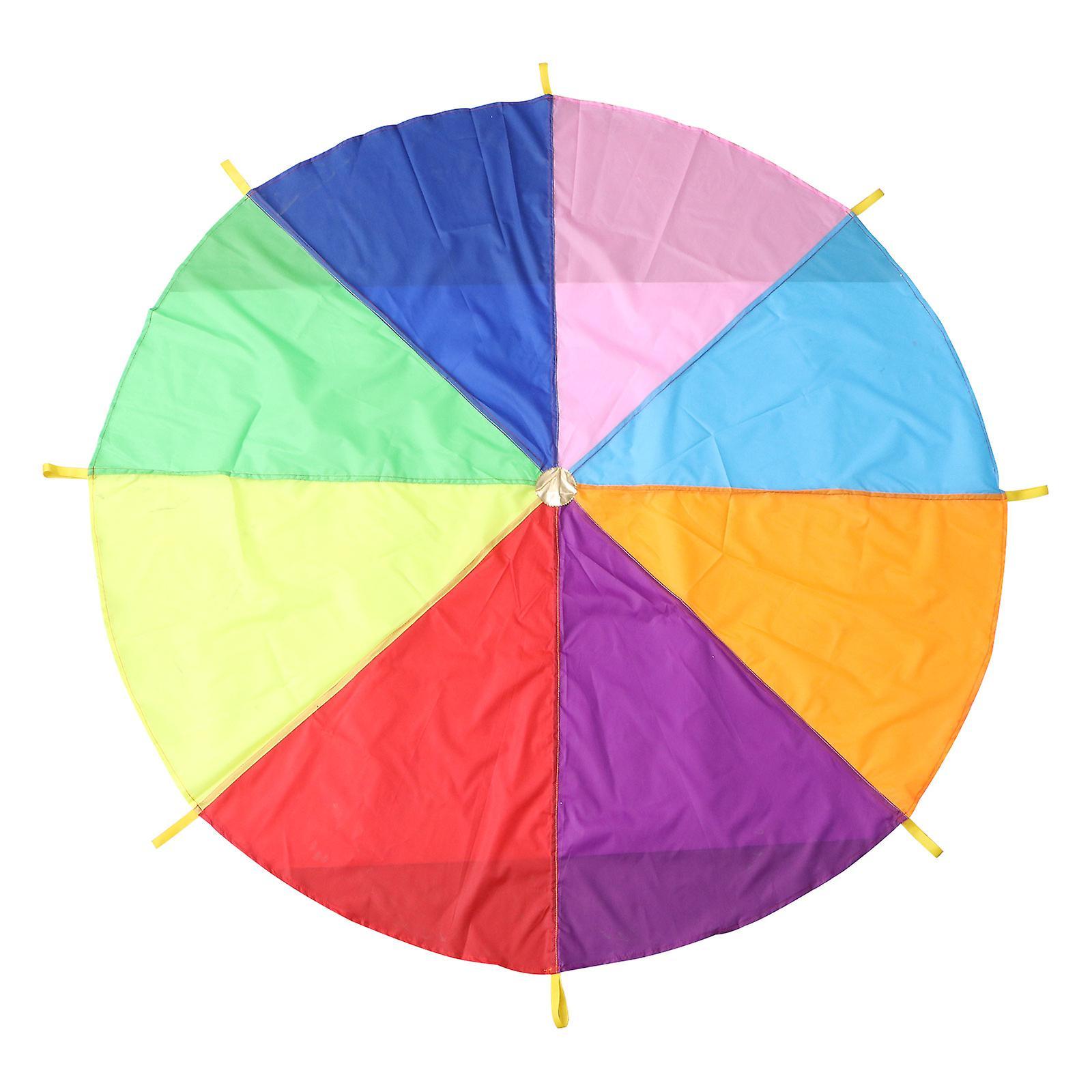 Tinksky 2 M Rainbow Parachute Children Parachute Parachute 6ft Parachute 12ft Play Parachute 200.00X200.00X0.10CM