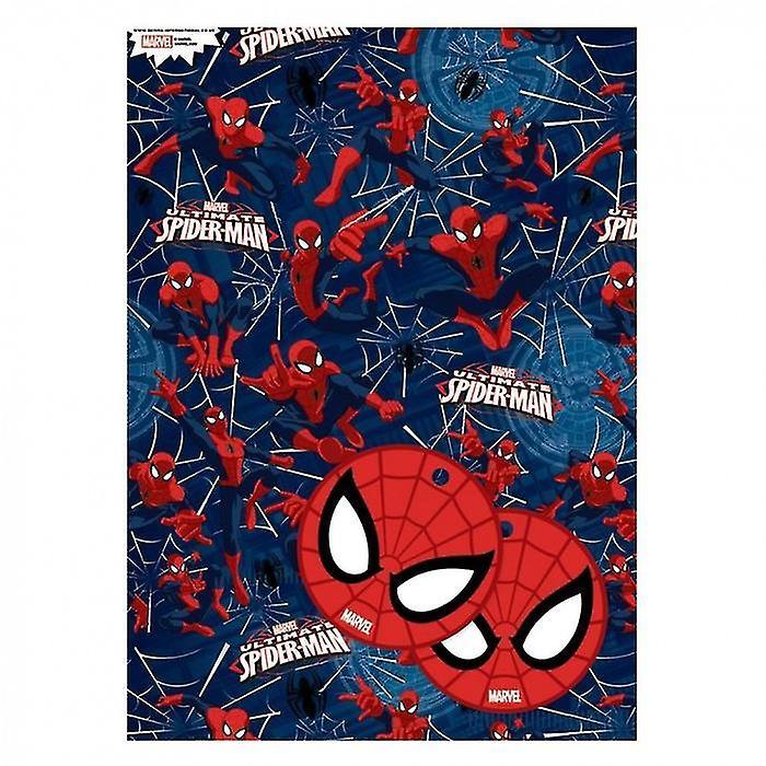 Marvel The Ultimate Spider-Man Gift Wrap Sheets Blue/Red/White One Size