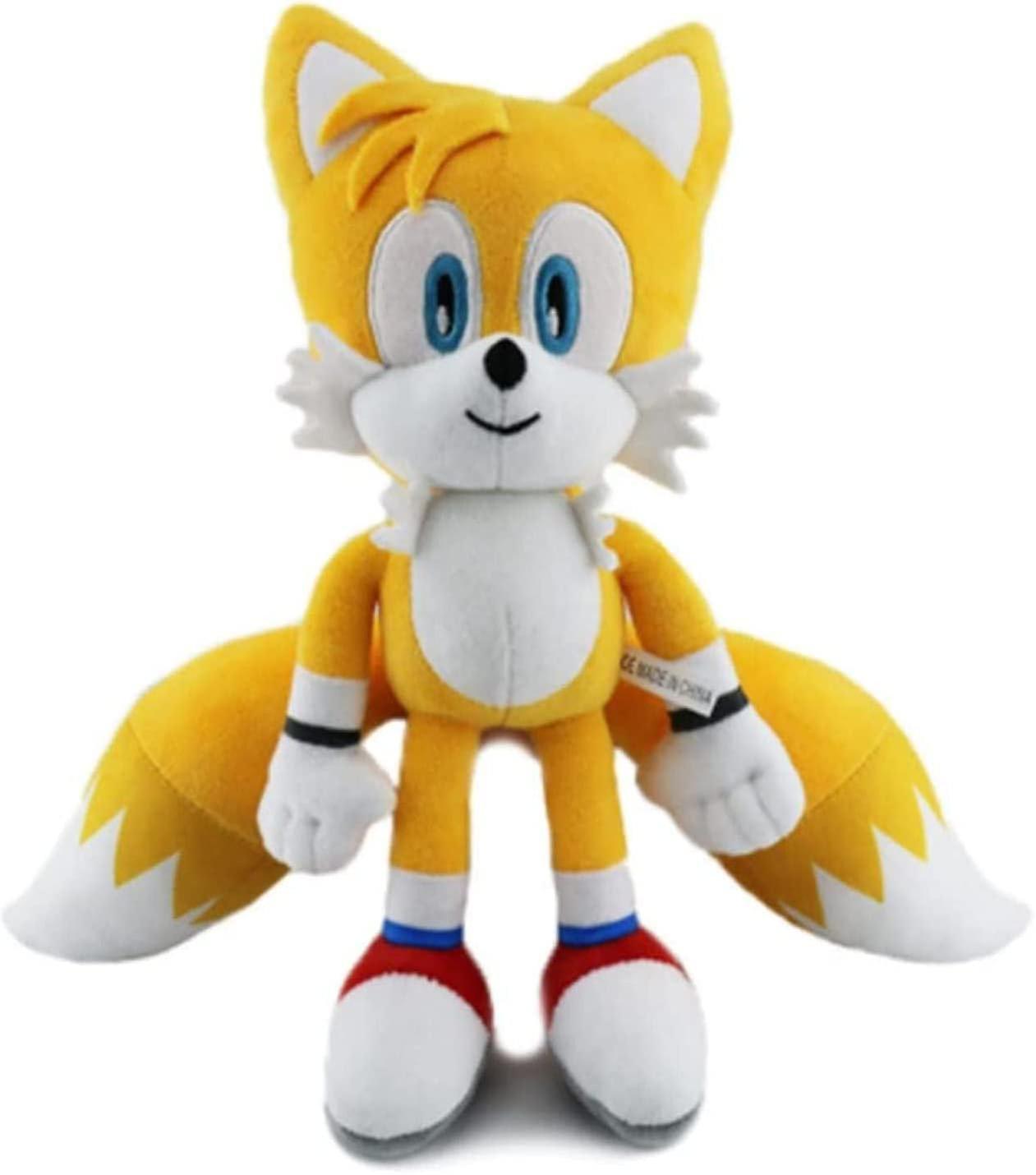 Youlaicai Yellow Sonic Plush Toy 30 Cm, Knuckles The Echidna Plush Doll, Adorable Anime Character Doll, Ages 18 Months And Up, Ideal As A Christmas...