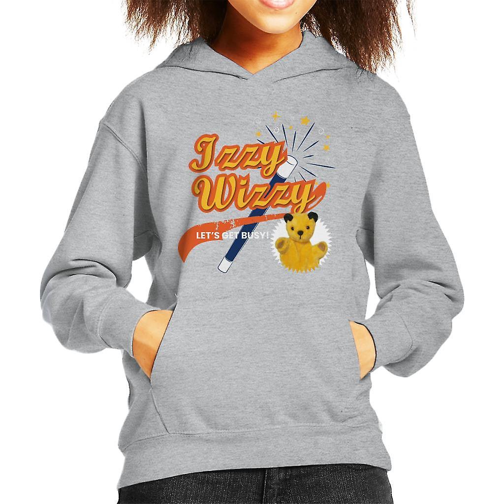 Sooty Magic Wand Izzy Wizzy Let's Get Busy Kid's Hooded Sweatshirt Heather Grey Small (5-6 yrs)