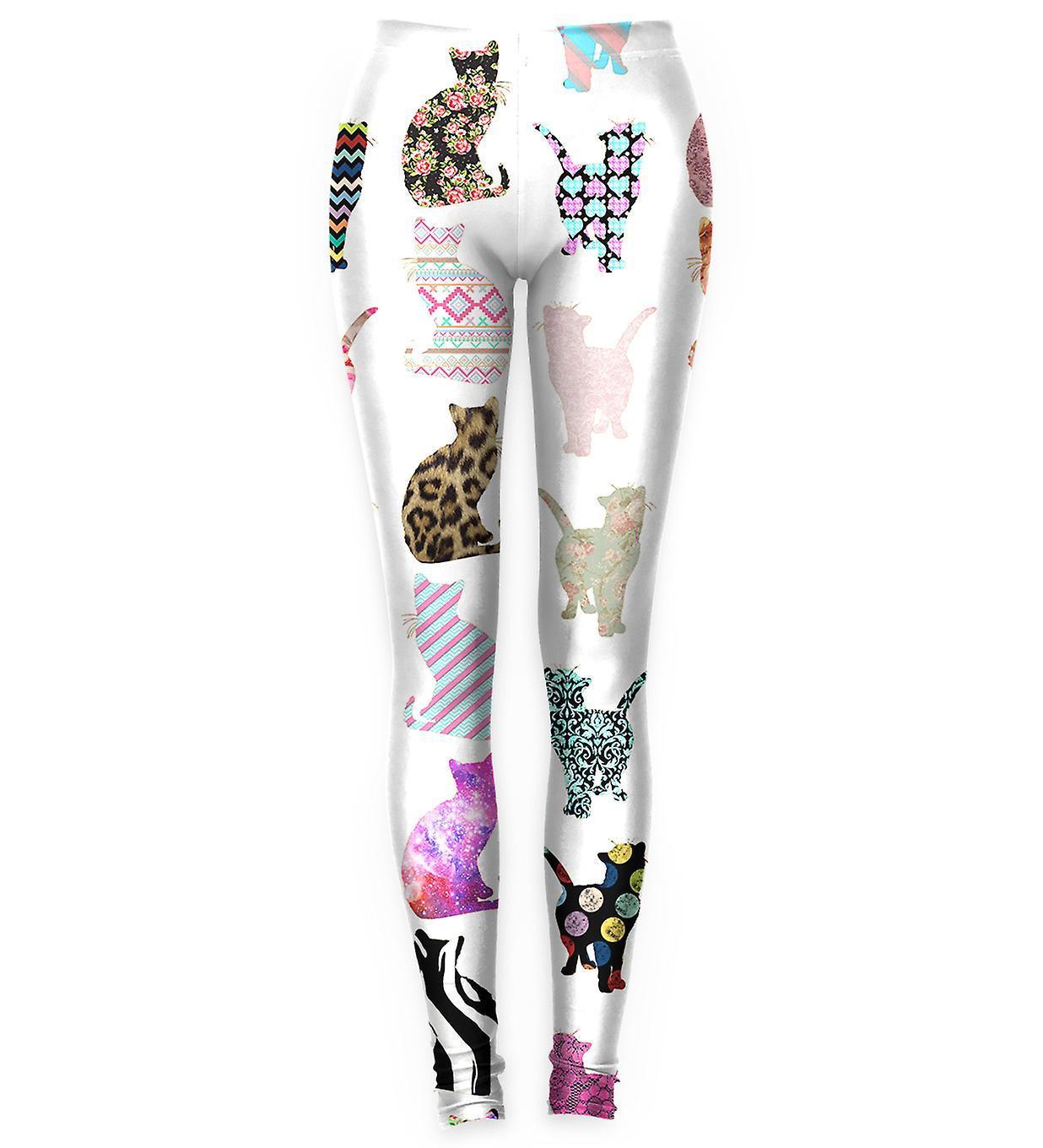 Mr Gugu & Miss Go Mr. Gugu Miss Go Comic Cat Pattern Leggings XS