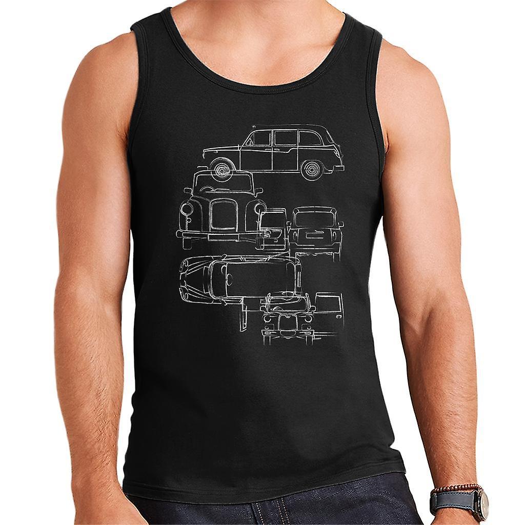 London Taxi Company Blueprint Men's Vest Black Small