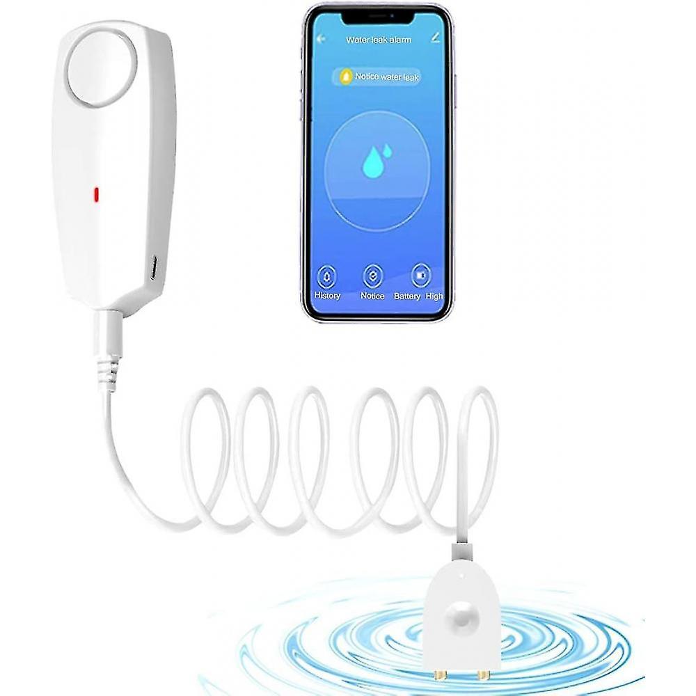 Hgxs Water Alarm Sensor, WiFi Water Leak Detector, Overflow Flood Leakage Alerts, Remote Monitor RRZ