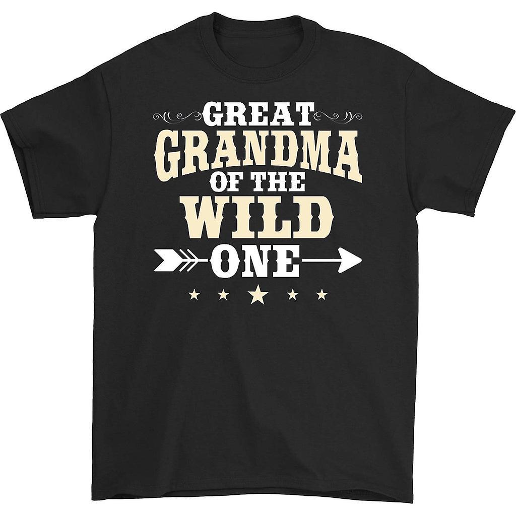 HISHARK Great grandma of the wild one t-shirt black L