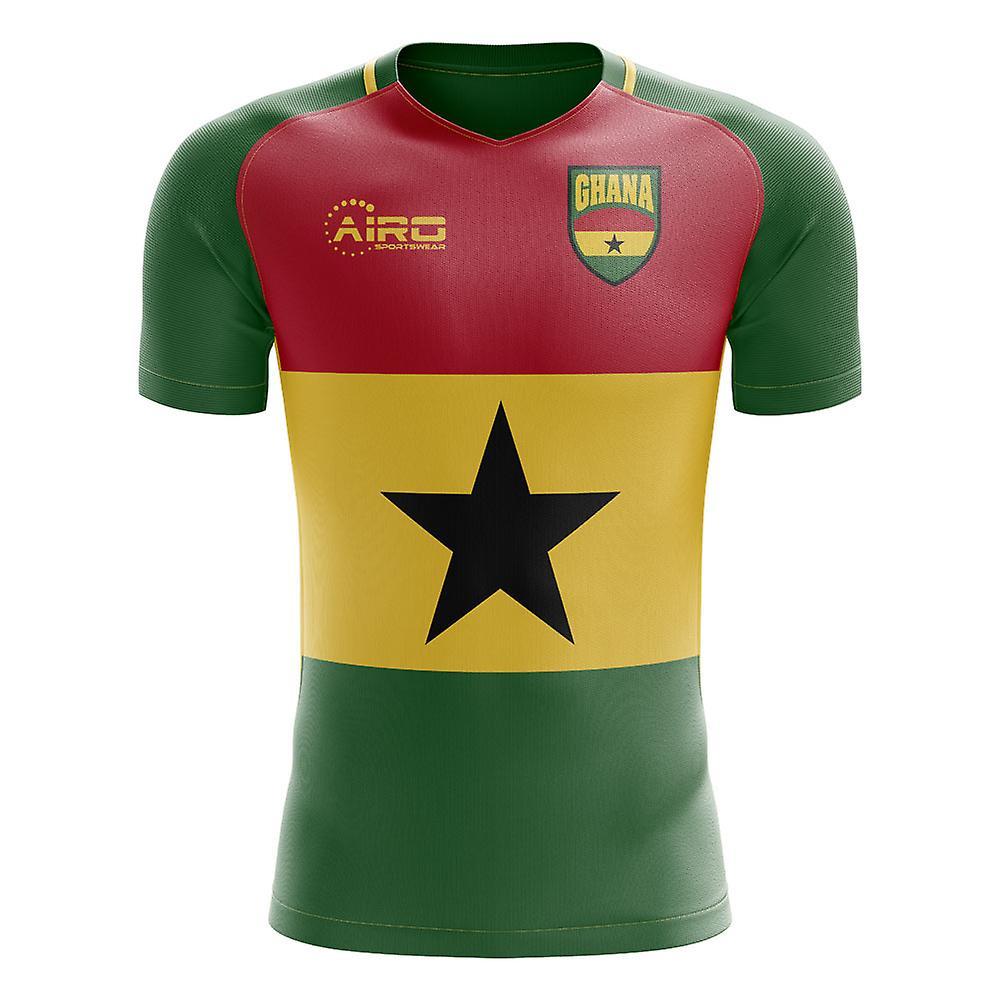 Airo Sportswear 2023-2024 Ghana Flag Concept Football Shirt - Kids (Long Sleeve) Green MB 27-29 inch Chest (69/75cm)