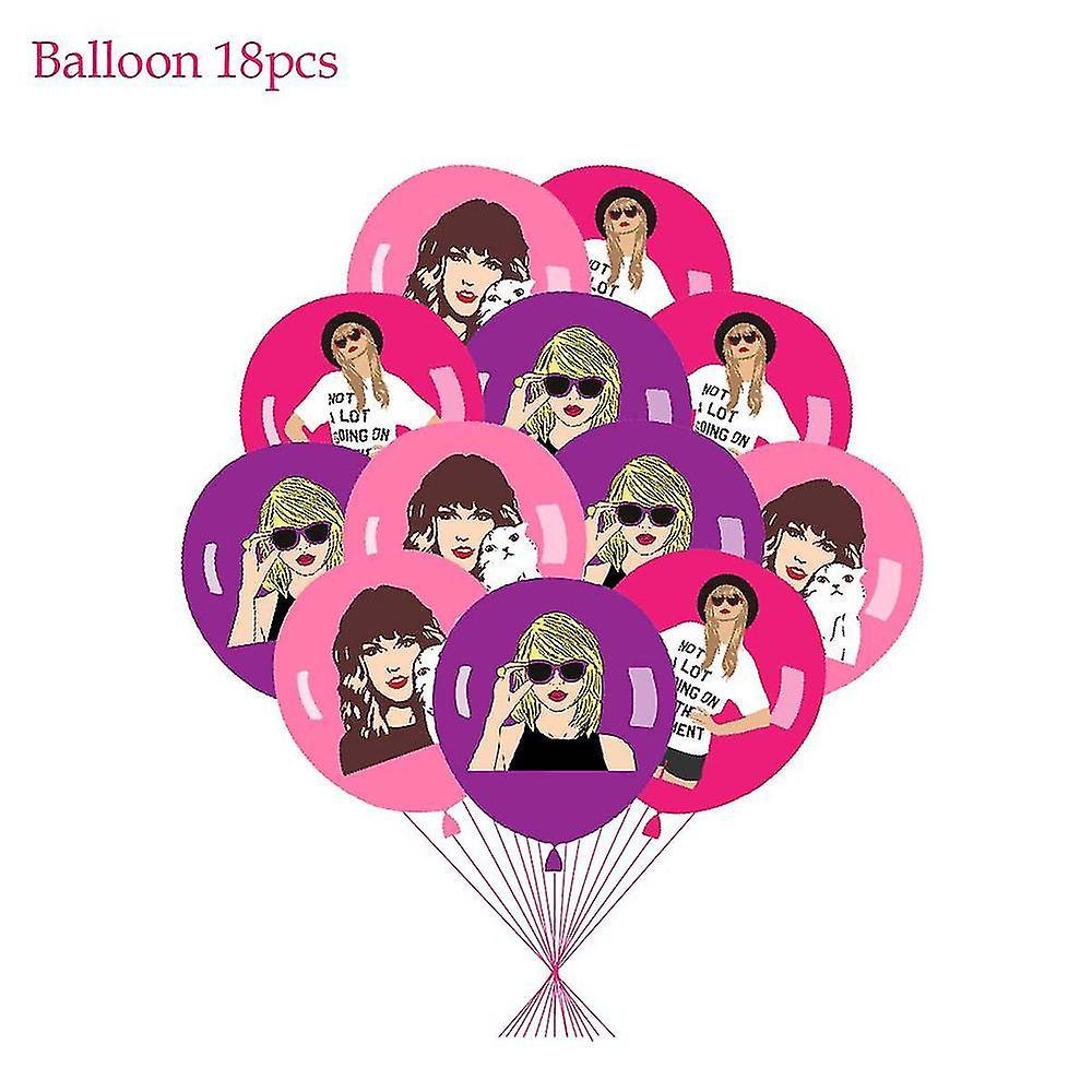 Jnnjv Taylor Birthday Decor Taylor Swift Theme Birthday Decorations Balloons Cake Topper Banners