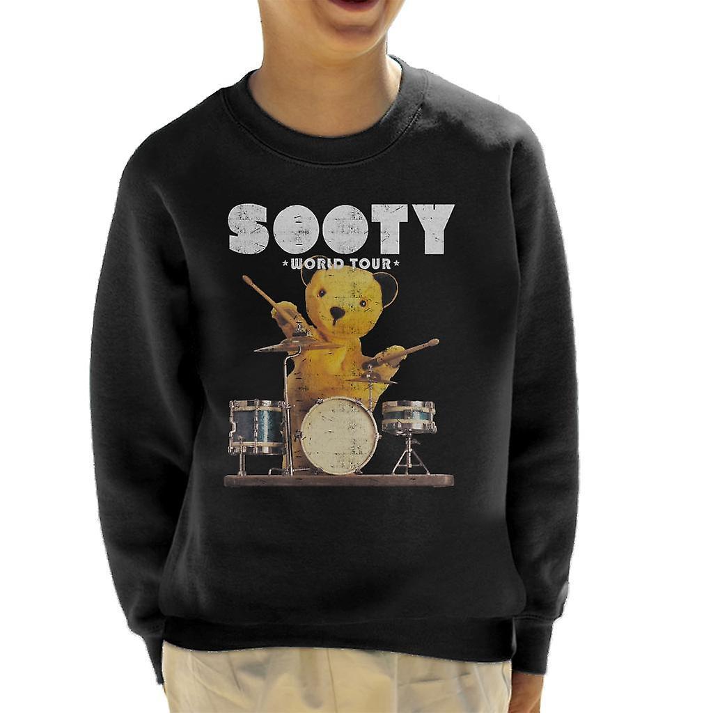 Sooty World Tour Drums Kid's Sweatshirt Black Large (9-11 yrs)