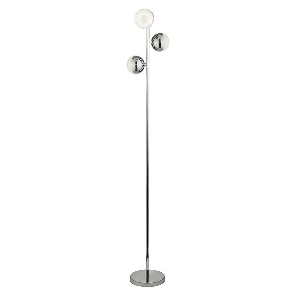 Searchlight Lighting Marbles Floor Lamp 3 Light - Chrome with Crystal Sand