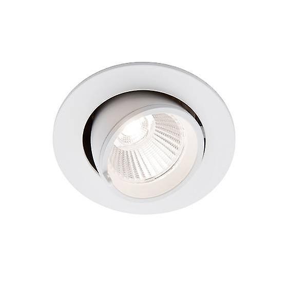 Saxby Lighting Axial Integrated LED Recessed Light Matt White, Glass