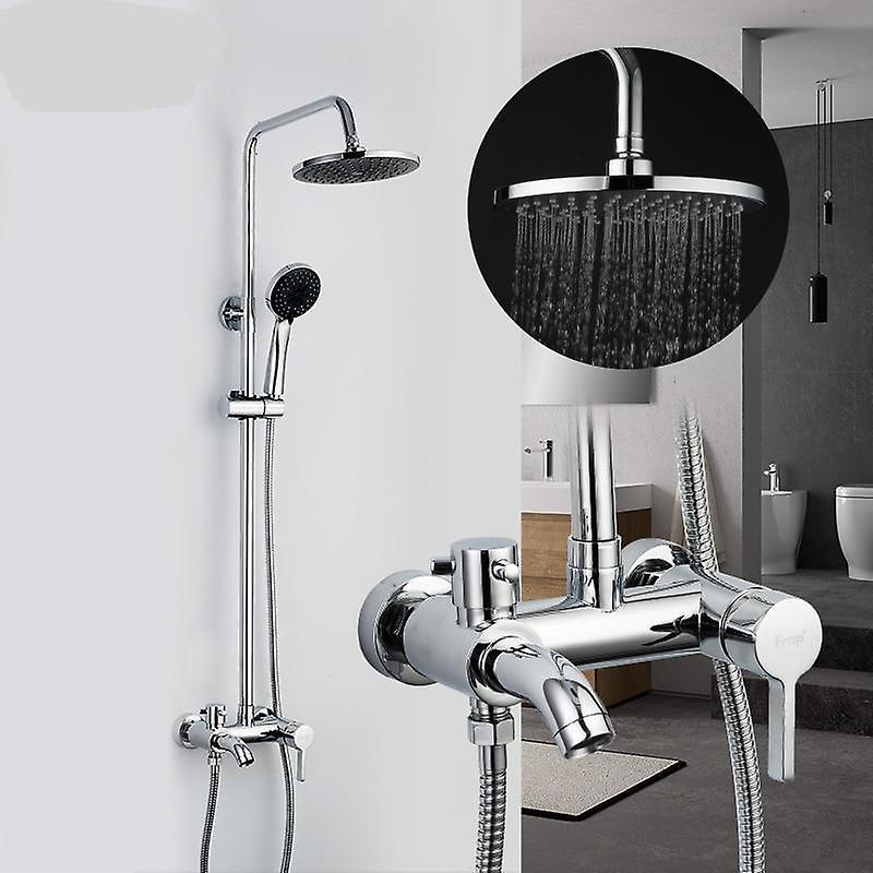 Slowmoose Round Shaped, Chrome Plated-rainfall Shower Faucet