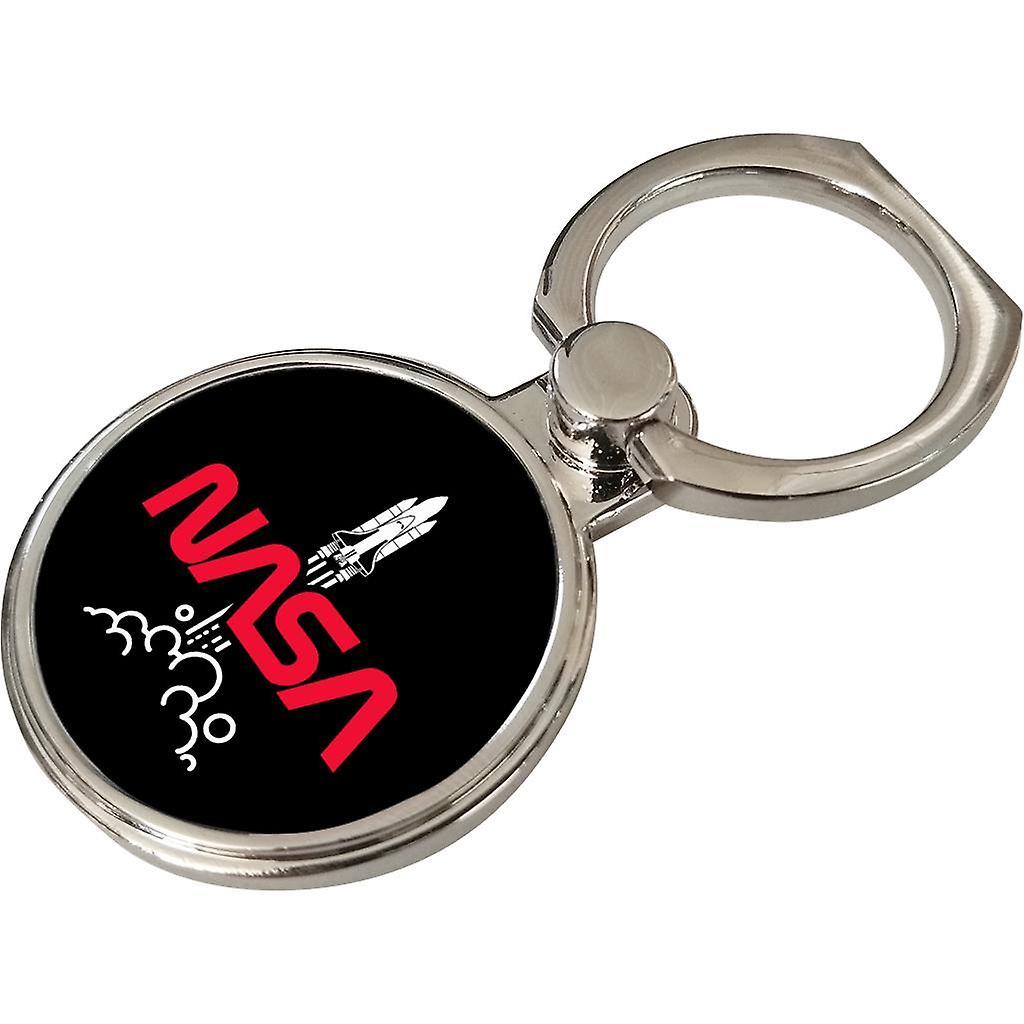 NASA Shuttle Launch Logo Phone Ring Black 3.5cm x 4.5cm