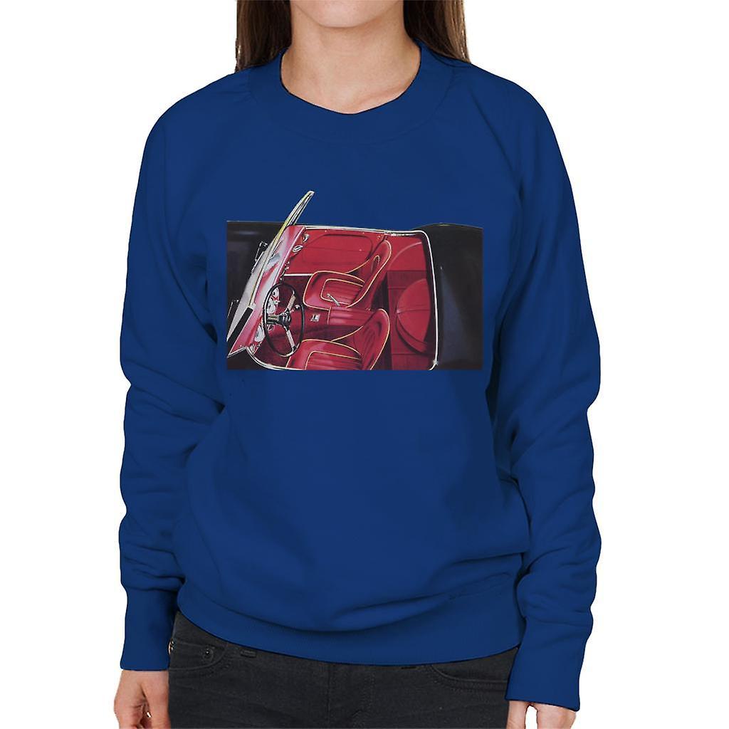 Austin Healey View Of Seats British Motor Heritage Women's Sweatshirt Royal Blue Medium