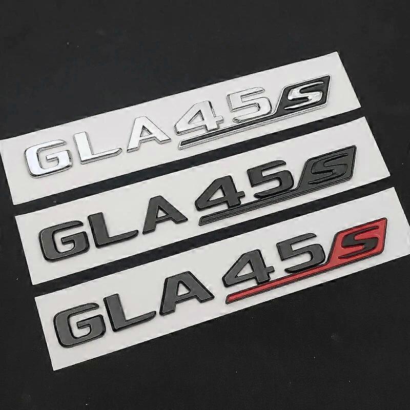 Hikig 3d ABS Car Rear Trunk Badge Letters GLA35 GLA45 GLA45S Logo TURBO 4MATIC Emblem For Mercedes GLA 35 45 AMG X156 Accessories GLA45 Glossy Black