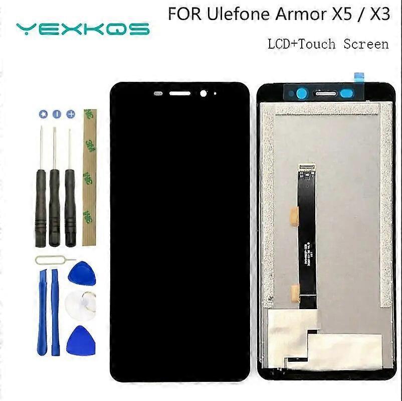 Redkid 5.5" For  Ulefone Armor X5 / X3 X9 X10 X11 LCD Display Touch Screen Digitizer Assembly Replacement Armor X5 PRO Display Black  x3