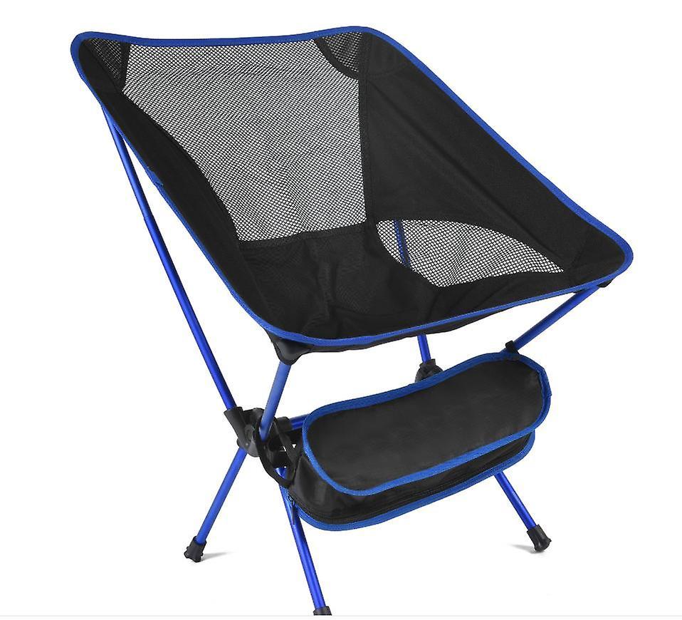 Mimigo Outdoor Camping Portable Folding Chair Oxford Cloth Leisure  For Family Outside Sports & Travel & Picnic dark blue