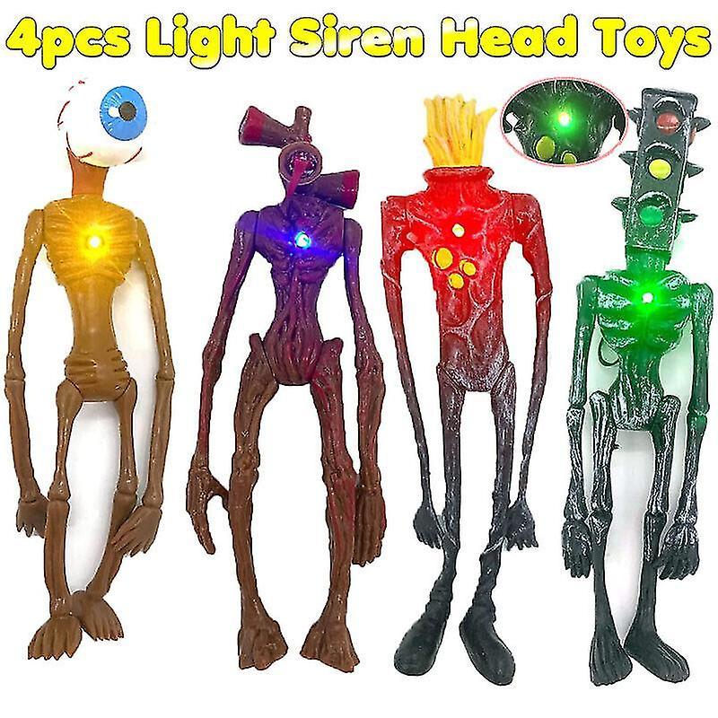 Cryin 4pcs Siren Head Figure Set Siren Head Action Figure Monster Model Plastic Toy