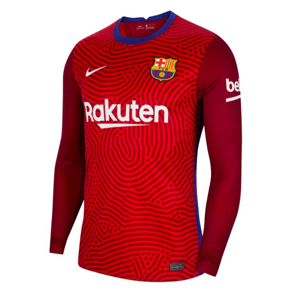 Nike 2020-2021 Barcelona Away Goalkeeper Shirt (Red) - Kids XLB