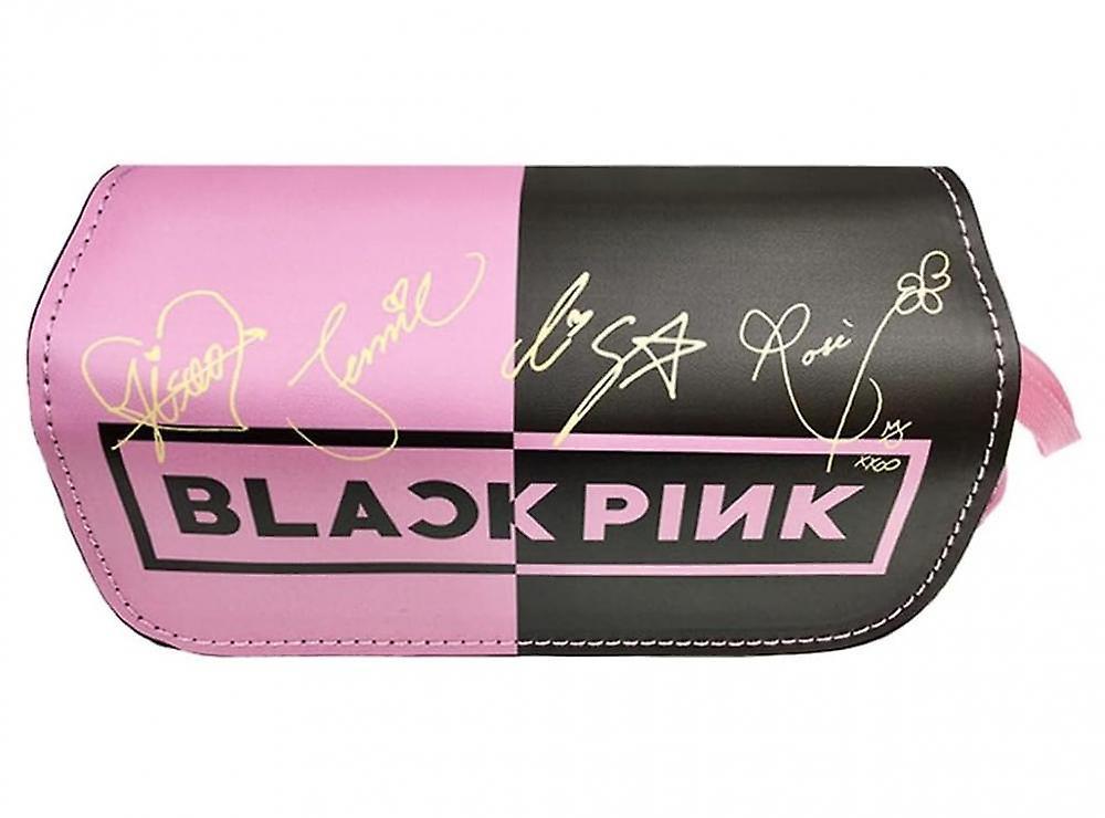 Sztxj Blackpink- Blackpink Pencil Case Large Capacity, Student Stationery Canvas Zipper Pencil CaseCosmetic Bags Pencil Holder School Supplies Blac...