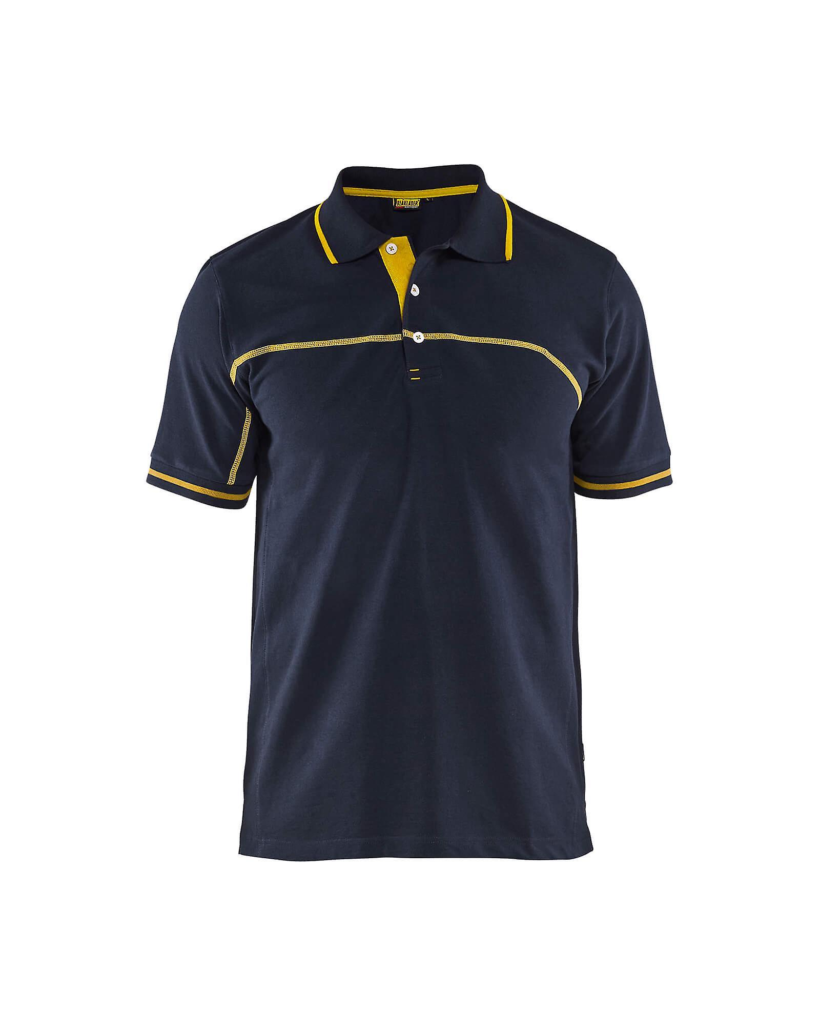 Blaklader 3389 work polo shirt - mens (33891050) Dark navy/yellow Xs