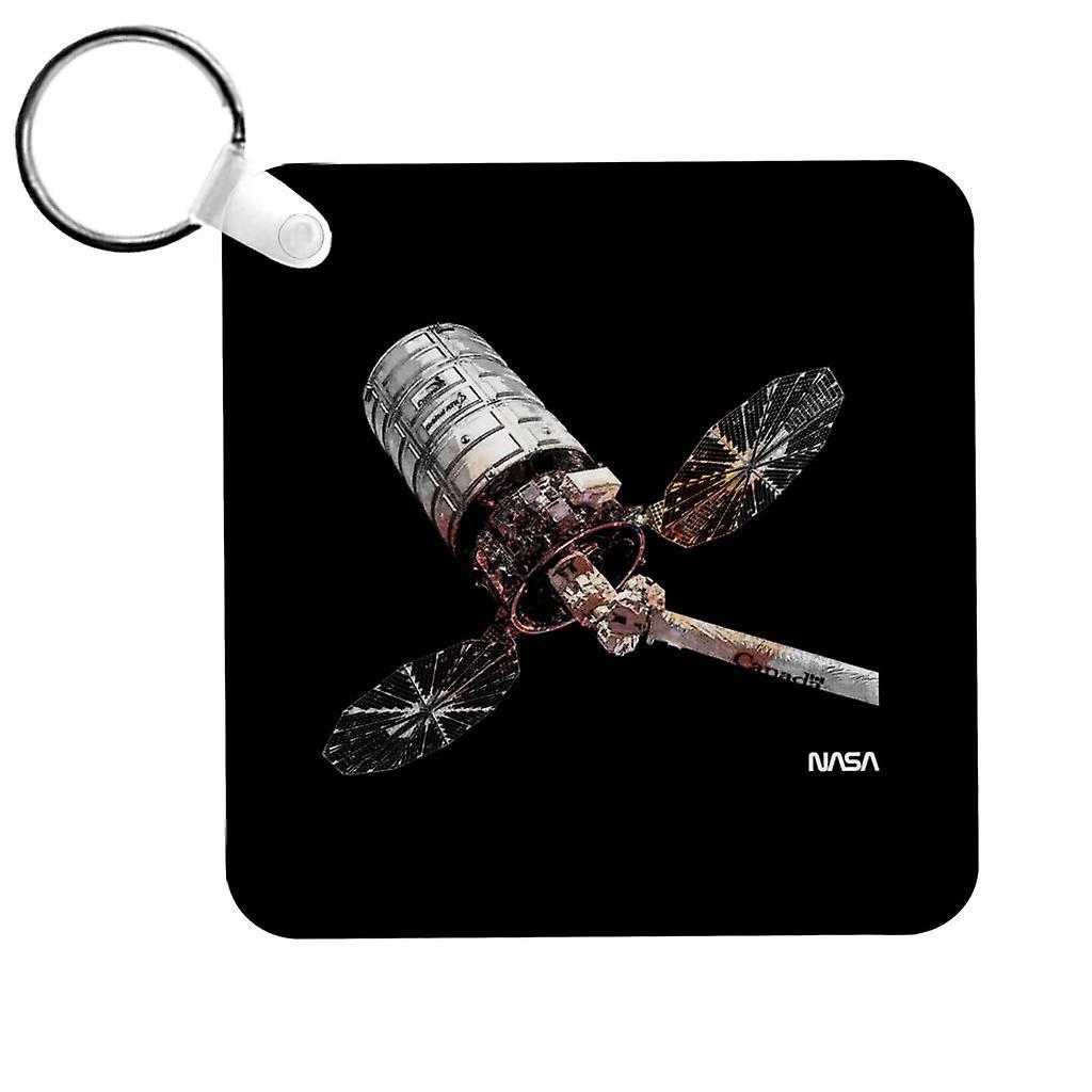 NASA Cygnus Enhanced Cargo Spacecraft Keyring Black 5cm x 5cm