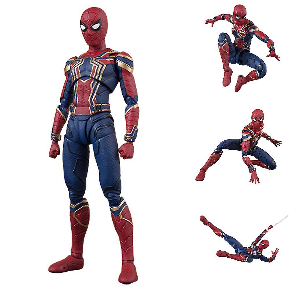 Shinestar Avengers 3 Infinity War Spiderman Action Figure, All Joints Movable Toy Minifigure Collectible Model With Replaceable Accessories