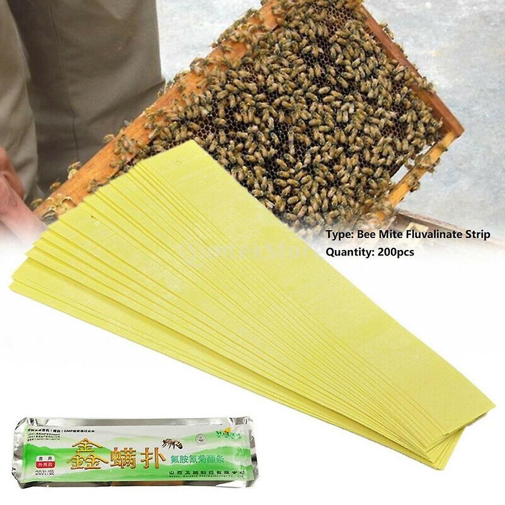 Jiekesen 200pcs Pro Apiculture Fluvalinate Bee Mite Varroa Killer Strip Fournitures