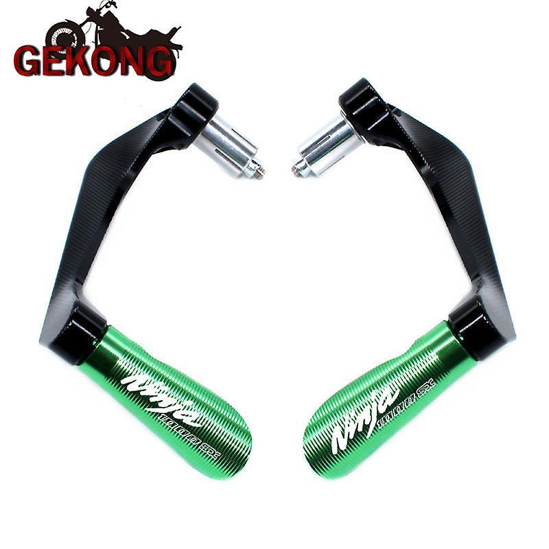 Jhshop For Kawasaki Ninja1000sx Ninja 1000sx Motorcycle Cnc Handlebar Handle Grips Bar Ends + Brake Clutch Levers Guard Protector Green