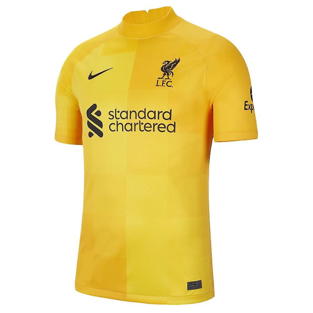 Nike 2021-2022 Liverpool Away Goalkeeper Shirt (Yellow) S