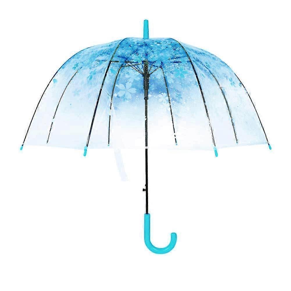 Linkrunning Transparent Umbrella Dome,Windproof Lightweight(Blue)