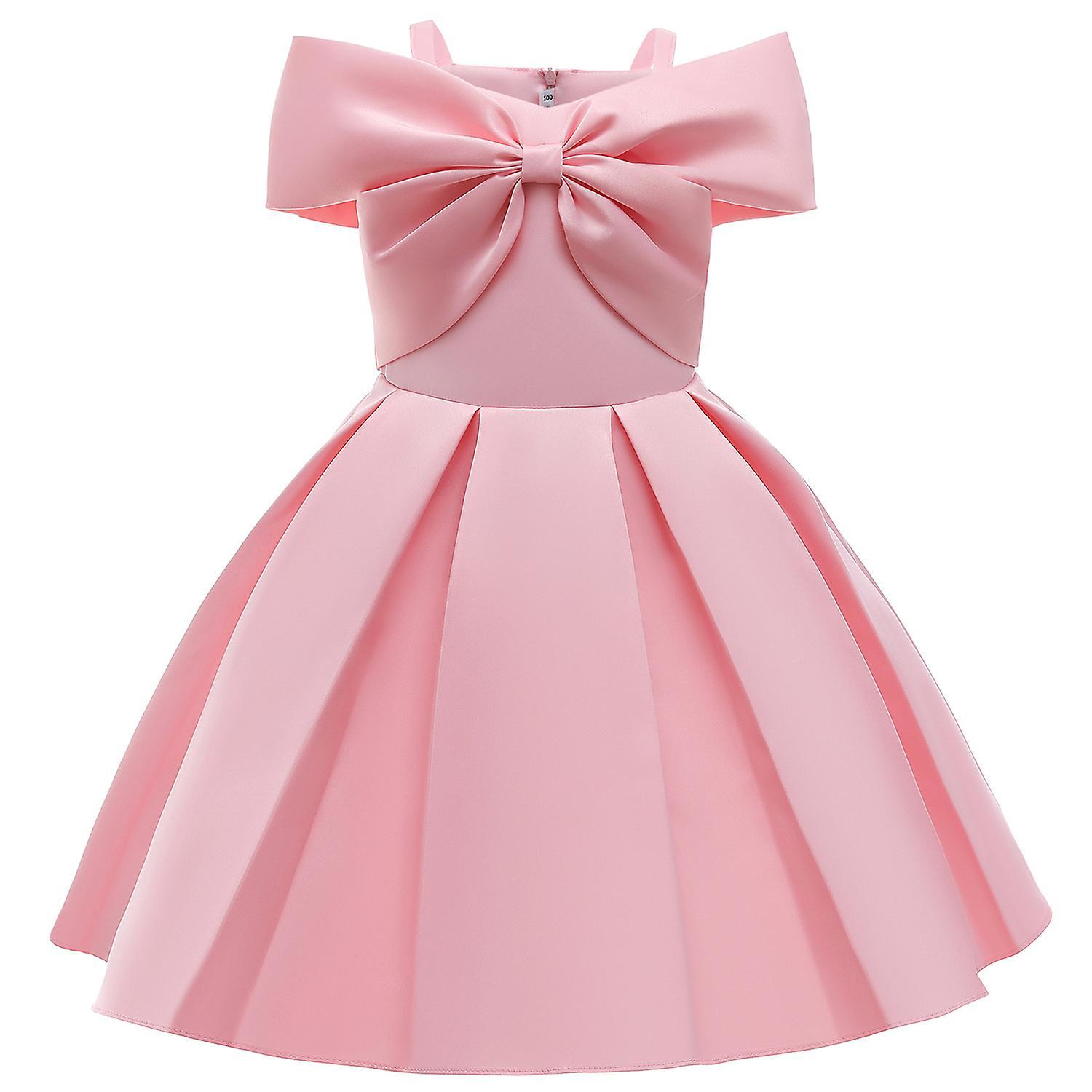 Keluosi Girls Princess Dresses Flower Birthday Party School Dress Pink 2-3 Years