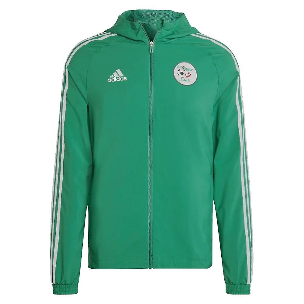 Adidas 2022-2023 Algeria Windbreaker Jacket (Green) Large 42-44 inch Chest