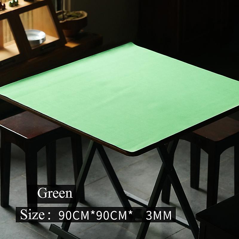 Dinoply Mahjong Rubber Table Cloth 80cm 90cm Family Party Game Quality 3mm Mini Table Mat Mute Household Anti-skid Poker Mahjong Carpet Green 90cm