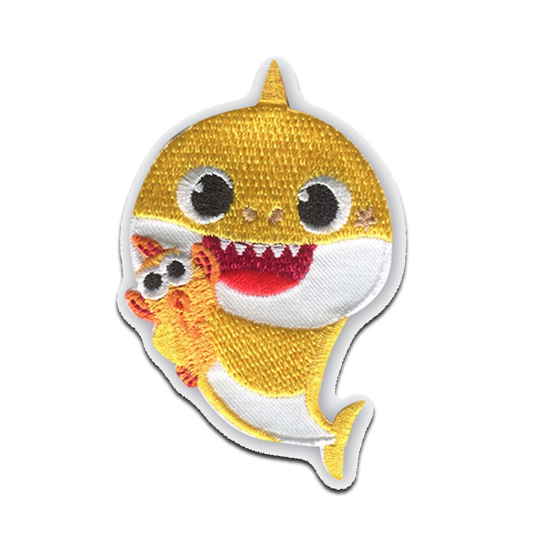 Baby Shark Shark © Animal Kids - Patch, Iron-on patch, Iron on, Size: 7 x 4.5 cm