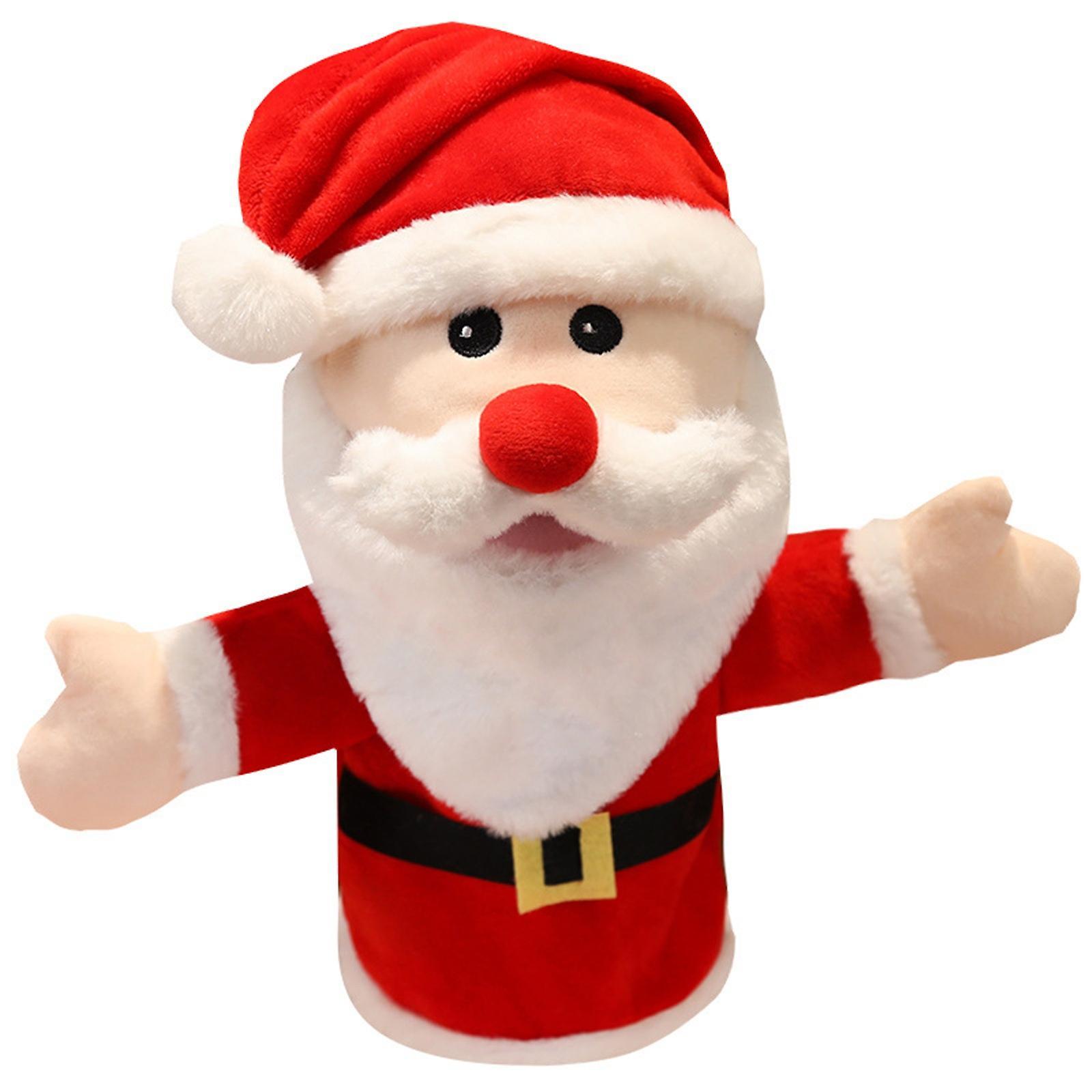 Gaoguang Mardi Gras Gifts Santa Claus Hand Puppet, Character Toys, Deer Dolls, Funny Christmas Doll Plush Toys, Cute Stuffed Toy For Toddlers Kids(...