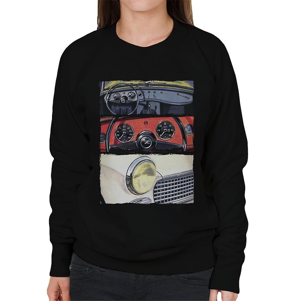 Austin Healey Montage British Motor Heritage Women's Sweatshirt Black Medium