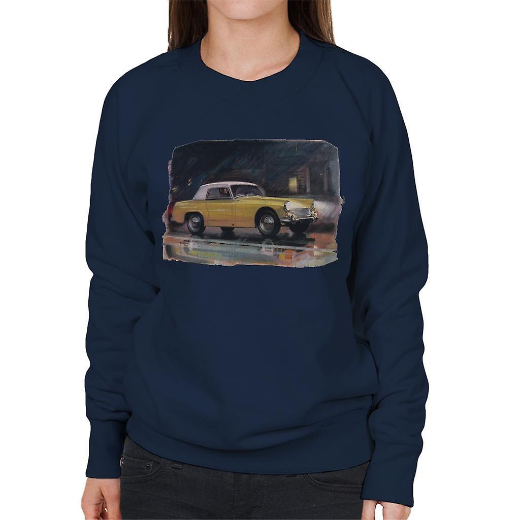 Austin Healey Yellow British Motor Heritage Women's Sweatshirt Navy Blue XX-Large