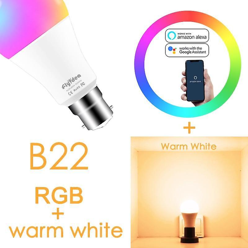 Slowmoose Siri Voice-control 15w Rgb Smart Light Bulb, Dimmable E27 B22 Wifi Led Magic light bulb x 4