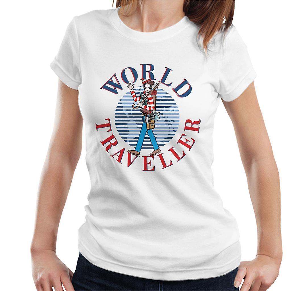 Wheres Wally Where's Wally World Traveller Women's T-Shirt White X-Large